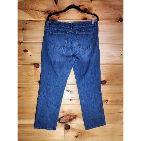 Women's Size 12 Apt. 9 Distressed Stretch Denm Jeans Boyfriend - Modern - Picture 2 of 6